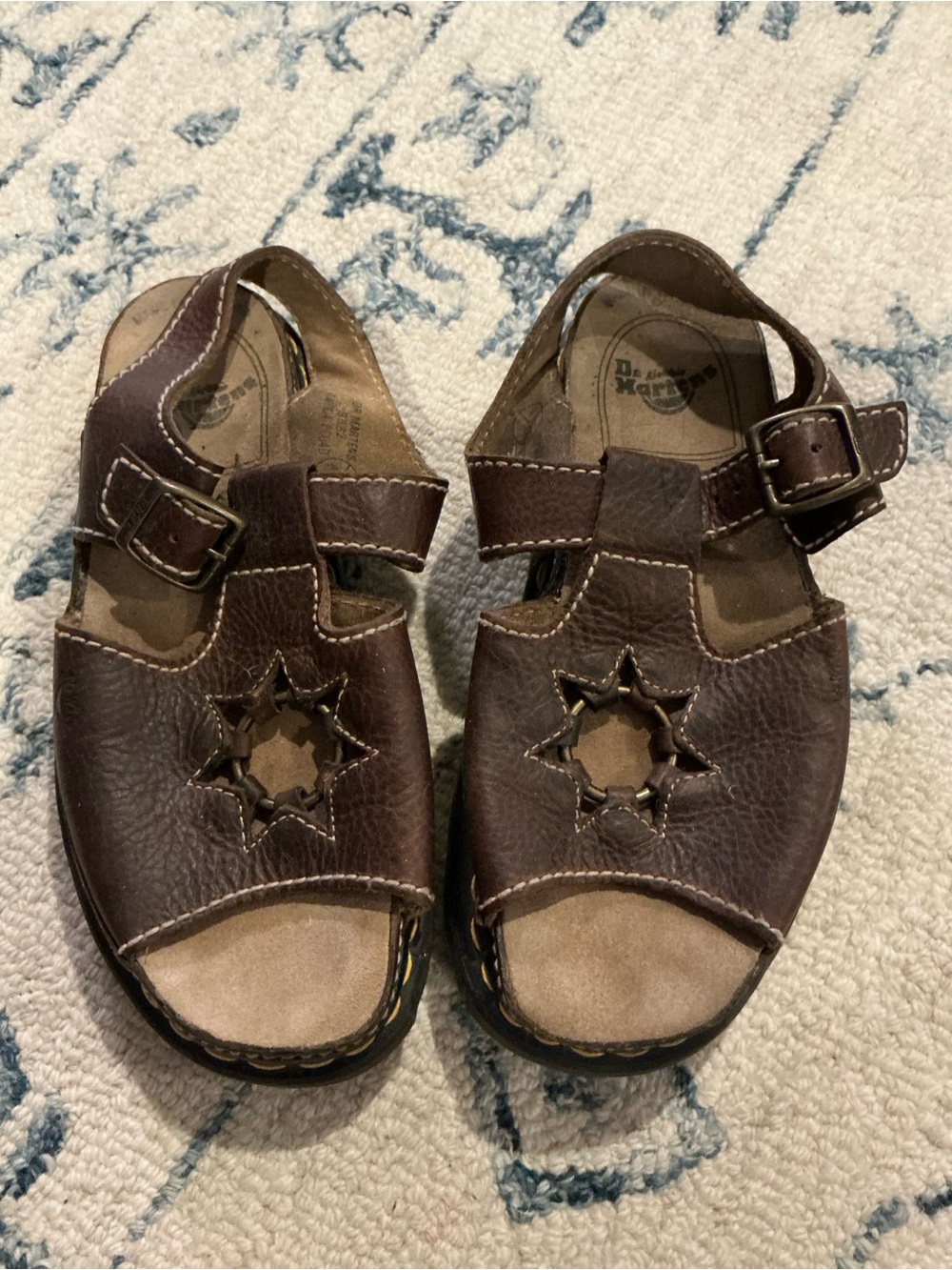 Women’s Dr. Martens Leather Sandals with Star Cutouts - Size Universal US 8
